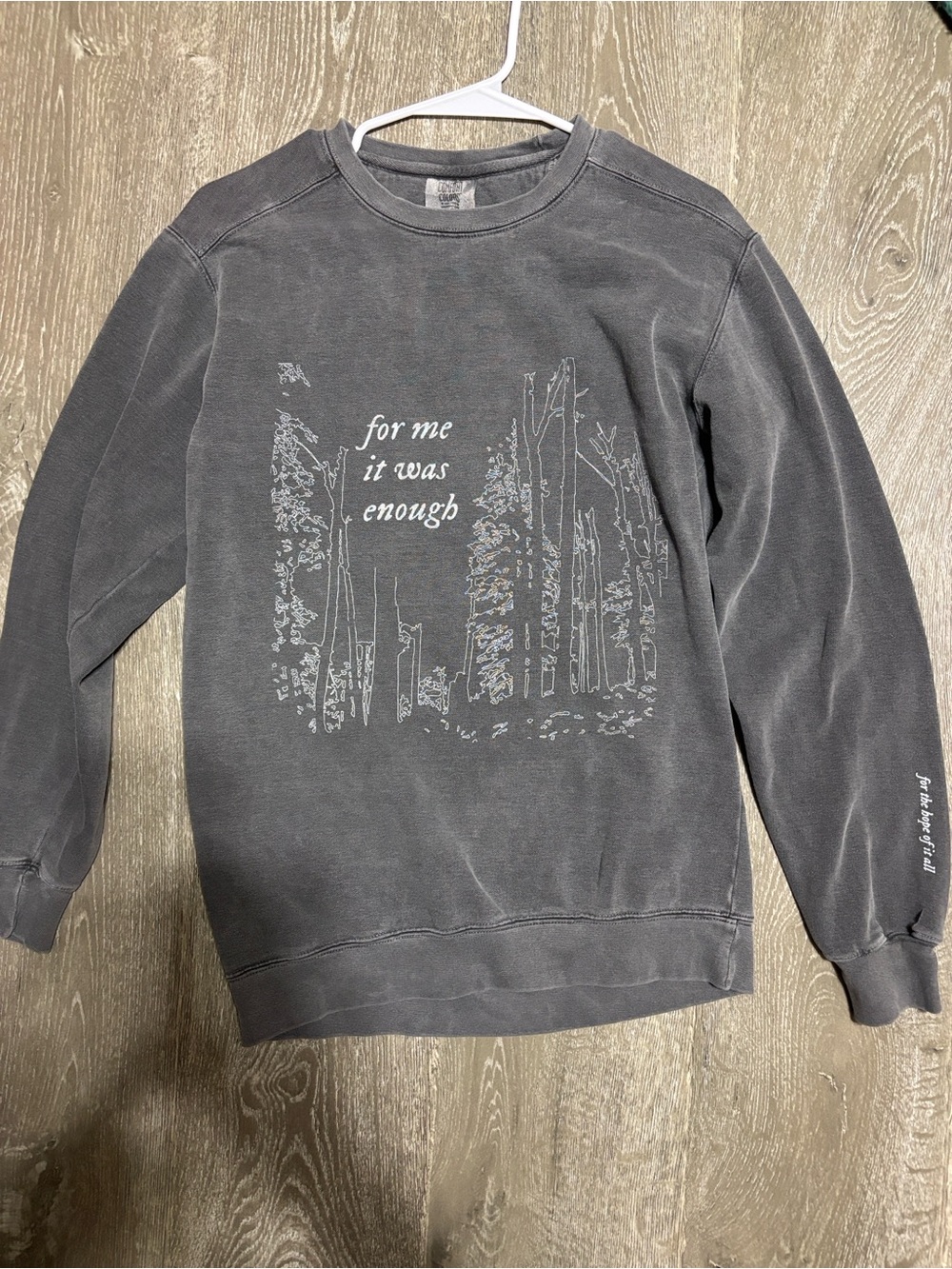 Comfort Colors Charcoal Graphic Crewneck Sweatshirt - Picture 2 of 3